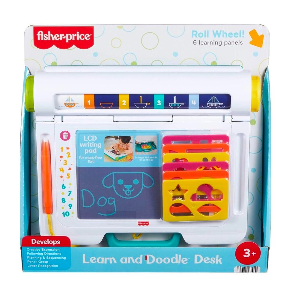Fisher-Price Learn & Doodle Desk Mess-Free Writing & Drawing Tablet, Ages 3+‎